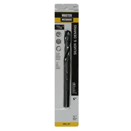Swivel 0.531 x 6 in. Master Mechanic Oxide Drill Bit - Black SW3853423